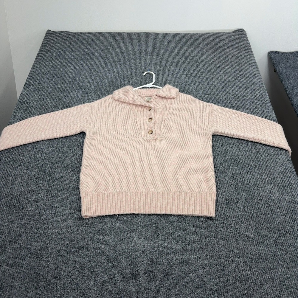 Fat Face Sweater Womens 10 Pink Acrylic‎ Blend Collared Button Pullover Casual